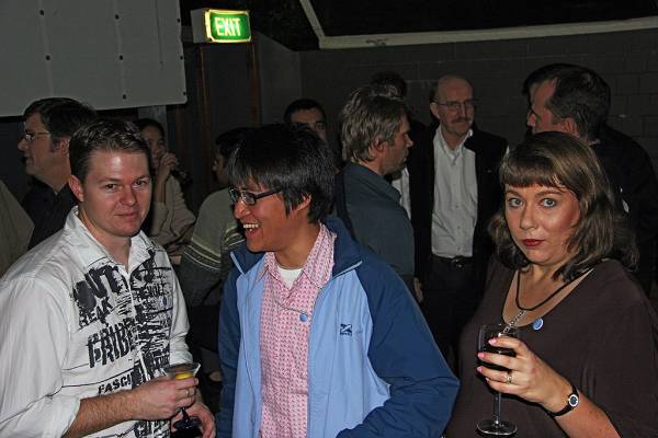 Brett Campbell, ??, Linda Bird,  | DSTC Farewell Symposium, 28 July 2005  | 