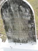 Anna Elizabeth HARCH, daughter,
born 30 Nov 1904
died 14 Mar 1907;
Alberton Cemetery, Gold Coast City