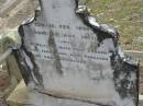 J.F. MARKS,
born 15 Feb 1836,
died 29 Aug 1917;
Alberton Cemetery, Gold Coast City