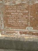 George William MORGAN,
husband father,
died 29 May 1938 aged 54 years;
Hazel Gwenda,
daughter,
died 14 May 1926 aged 1 year;
Appletree Creek cemetery, Isis Shire
