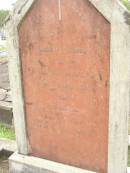 Dulcie Martha CARL,
daughter,
died 9 Aug 1927 aged 5 years;
Appletree Creek cemetery, Isis Shire