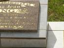 Thelma Jean KING,
20-11-1911 - 30-6-1995,
widow of John Cowie & Bon King,
mother of Shirley, David, Janice & Denise;
Appletree Creek cemetery, Isis Shire
