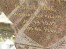George ADIE,
accidentally killed 14 Jan 1937 aged 45 years;
Appletree Creek cemetery, Isis Shire