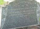 Donald Clay CALDER,
husband,
father of Donna,
died 2 Nov 1960, his 29th birthday;
Appletree Creek cemetery, Isis Shire