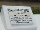 Hilda DAWSON,
mother,
widow of late Harold DAWSON (England),
died 6 March 1974 aged 85 years;
Appletree Creek cemetery, Isis Shire