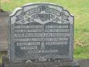 John BROADHURST,
husband father,
died 27 July 1958 aged 91 years 11 months;
Jane BROADHURST,
wife mother,
died 3 Aug 1959 aged 84 years;
Appletree Creek cemetery, Isis Shire