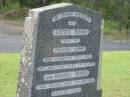 Lizzie BUNN,
wife of Handel BUNN,
died 9 Aug 1939 aged 79 years;
Handel BUNN,
died 18 Jan 1946 aged 93 years;
Appletree Creek cemetery, Isis Shire