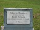 Edith HOWARD,
mother,
died 9 Aug 1943 aged 75 years;
Appletree Creek cemetery, Isis Shire