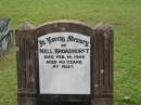 Nell BROADHURST,
died 14 Feb 1944 aged 40 years;
Appletree Creek cemetery, Isis Shire