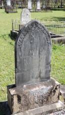 Alice Maud SYMES
d: 4 Nov 1913 aged 67
erected by her daughters M. and F.
Atherton Pioneer Cemetery (Samuel Dansie Park)