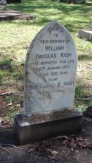 William Douglas NASH
d: 30 Jan 1924 aged 72
Vaughan L. B. NASH
b: 1886
d: 1918
Atherton Pioneer Cemetery (Samuel Dansie Park)