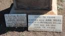 John WARD
native of Kings county Ireland
d: 18 Jul 1906?
and his wife
Ann WARD
native of county Westmeath, Ireland
d: 20 Aug 1912
aged 78
Aubigny Catholic Cemetery, Jondaryan