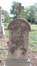 Margaret SULLIVAN
native of Rannttrk?, county Clare, Ireland
d: 10 Mar? 1920 aged 78?
wife of Patrick SULLIVAN
Aubigny Catholic Cemetery, Jondaryan