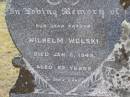 Wilhelm WOLSKI, father,
died 8 Jan 1949 aged 82 years;
Karoline WOLSKI, wife mother,
died 20 July 1948 aged 82 years;
Bergen Djuan cemetery, Crows Nest Shire