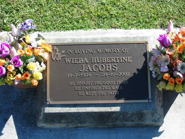 Wieba Hubertine JACOBS  | B: 13 Jul 1924  | D: 24 Oct 2002  |   | Bethania (Lutheran) Bethania, Gold Coast  | 