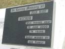 Jean Mary MUCHOW
15 Jun 2000
aged 74
Bethel Lutheran Cemetery, Logan Reserve (Logan City)