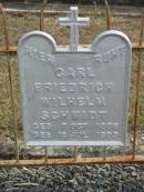 Carl Friedrich Wilhelm SCHMIDT
geb 7 Oct 1886
ges 18 Jul 1905
Bethel Lutheran Cemetery, Logan Reserve (Logan City)