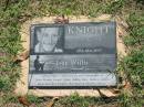 John Willis KNIGHT,
24 Nov 1943 - 29 Mar 2007,
father father-in-law grandfather of
Steve, Mandy, Joseph, Stefan, Ashley, Kate, Bianca,
Amber, Jayne & families,
mate of Elizabeth BREVER;
Blackbutt-Benarkin cemetery, South Burnett Region