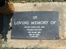 Helen Caroline Ann ROSENTRETER,
died 5 May 1996 aged 50 years;
Blackbutt-Benarkin cemetery, South Burnett Region