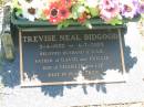 Trevise Neal BIDGOOD,
5-4-1933 - 4-7-2003,
husband of Gail,
father of David & Phillip,
son of Charlie & Liz;
Blackbutt-Benarkin cemetery, South Burnett Region