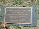 Julian Shaun Fawcette MATHER,
born 23-04-1937,
died 11-02-2005;
Blackbutt-Benarkin cemetery, South Burnett Region