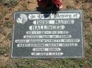 Irene Maude BALLINGER,
25-1-26 - 9-8-92,
wife of Frank,
mother of Lynette, Beverly, Gary, Raymond, Wayne,
Neville, Shane & Debra;
Blackbutt-Benarkin cemetery, South Burnett Region