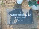 Elizabeth LUCHT,
died 20 Oct 1959 aged 57 years;
Blackbutt-Benarkin cemetery, South Burnett Region