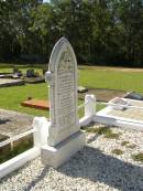 James MILLAR,
born Broughshane, Co Antrim, Ireland,
died Blackbutt 26 Sep 1908 aged 57 years;
Samuel MILLAR,
son,
born Bundanba,
died Blackbutt 22 Aug 1910 aged 24 years;
Elizabeth MILLARm
wife mother,
died 24 May 1935 aged 80 years;
Blackbutt-Benarkin cemetery, South Burnett Region