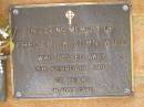 Frederick John WILL,
died 15 Feb 1994 aged 62 years;
Bribie Island Memorial Gardens, Caboolture Shire