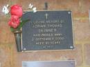Adrian Thomas SKINNER,
died 2 Sept 2000 aged 91 years;
Bribie Island Memorial Gardens, Caboolture Shire