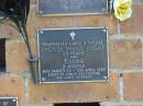 Cherise Maree Violet,
aged 29 years;
Timika,
aged 6 months,
died 15 April 1997,
loved by James MCGREGOR;
Bribie Island Memorial Gardens, Caboolture Shire