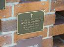 Janet C. LIGHTBODY,
died 12 Nov 2005 aged 63 years;
Bribie Island Memorial Gardens, Caboolture Shire