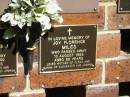 Joy Florence MILES,
died 10 Aug 1999 aged 80 years,
mother of Susan,
nanna of Alexander & Joshua;
Bribie Island Memorial Gardens, Caboolture Shire