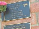 Alan George ROBINSON,
died 1 July 2000 aged 61 years,
husband of Valerie;
Bribie Island Memorial Gardens, Caboolture Shire