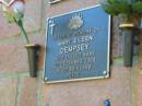 Mary Eileen DEMPSEY,
died 22 Dec 2003 aged 88 years;
Bribie Island Memorial Gardens, Caboolture Shire