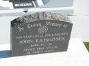 John RASMUSSEN,
born 9-1-52 died 10-1-52,
son brother;
Apostolic Church of Queensland, Brightview, Esk Shire