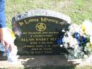 Allan Harry RECK,
born 7-08-1940 died 2-10-2001 aged 61 years,
husband father grandfather;
Apostolic Church of Queensland, Brightview, Esk Shire