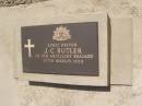 J.C. BUTLER,
died 27 March 1920;
Brookfield Cemetery, Brisbane