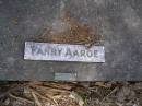 Fanny AAROE;
Brookfield Cemetery, Brisbane