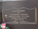 Ian Ramsay HINWOOD,
20-7-1924 - 15-7-2003;
Brookfield Cemetery, Brisbane