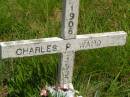 Charles P. WARD,
1906 - 1937;
Brooweena St Marys Anglican cemetery, Woocoo Shire