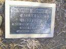 Allan Percy JEFFREY,
died 23 Dec 1975 aged 62 years;
Caffey Cemetery, Gatton Shire