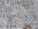Matilda REDINGER,
born 23-1-1920,
died 5-6-1984,
wife of Edward;
Caffey Cemetery, Gatton Shire