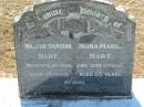 Walter Sansum HART,
died 3 Dec 1962 aged 84 years;
Nora Maria HART,
died 5 Sept 1966 aged 80 years;
Canungra Cemetery, Beaudesert Shire