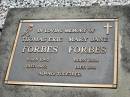 Thomas Eric FORBES,
born 1895 died 1962;
Mary Jane FORBES,
born 1904 died 1991;
Canungra Cemetery, Beaudesert Shire