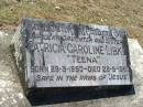 Patricia Caroline LIBKE "Teena",
daughter sister,
born 26-3-1950 died 23-5-1969;
Canungra Cemetery, Beaudesert Shire