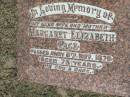 Margaret Elizabeth PAGE, wife mother,
died 8 Nov 1970 aged 73 years;
Canungra Cemetery, Beaudesert Shire