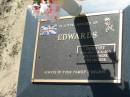 EDWARDS;
Dorothy, wife mother,
7-10-1929 - 3-6-2001;
Canungra Cemetery, Beaudesert Shire