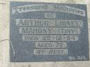 Arthur Lionel MAHONY (Tiny),
died 29-12-84 aged 72;
Canungra Cemetery, Beaudesert Shire