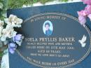 Noela Phyllis BAKER, wife mother,
died 19 May 2001 aged 68 years;
Sacred Heart Catholic Church, Christmas Creek, Beaudesert Shire